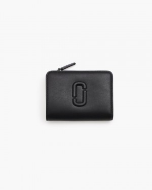 Black Marc Jacobs The Covered J Marc Mini Compact Wallet | 379405-YQR