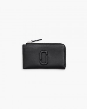 Black Marc Jacobs The Covered J Marc Top Zip Multi Wallet | 507312-JOP