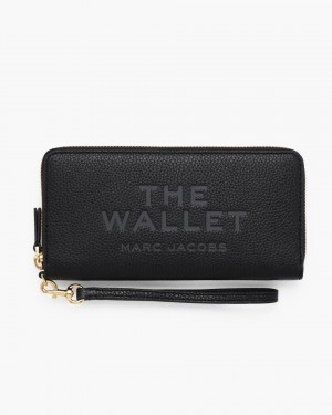 Black Marc Jacobs The Leather Continental Wallet | 981503-SJN