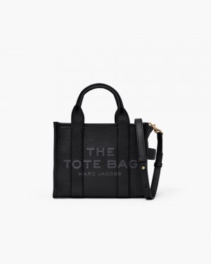 Black Marc Jacobs The Leather Small Tote Bag | 375481-SHA