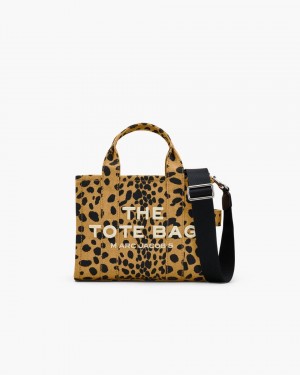 Black Multicolor Marc Jacobs The Cheetah Canvas Small Tote Bag | 287951-LEP