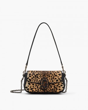 Black Multicolor Marc Jacobs The Cheetah Haircalf Clover Shoulder Bag | 958402-BAK