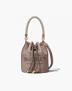 Cement Marc Jacobs The Leather Bucket Bag | 528134-IOG