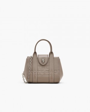 Cement Marc Jacobs The Turnlock Crossbody Tote Bag | 894120-MNE