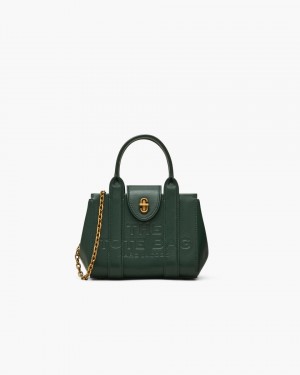 Dark Green Marc Jacobs The Turnlock Crossbody Tote Bag | 413826-GZT