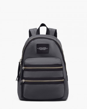 Dark Grey Marc Jacobs The Biker Nylon Large Backpack | 145873-ZVC