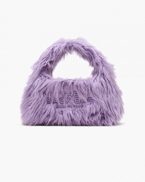 Purple Marc Jacobs The Faux Fur Mini Sack Bag | 751364-TYH