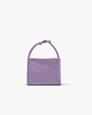 Purple Marc Jacobs The Star Satin Mini Tote Bag | 834025-CGL