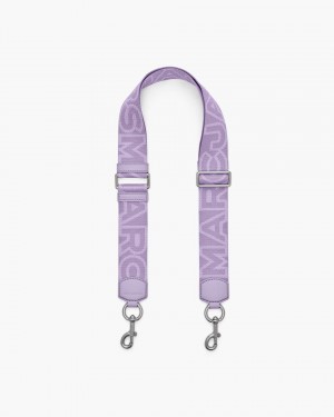 Purple Multicolor Marc Jacobs The Outline Logo Webbing Strap | 816704-CDK