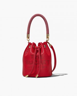 Red Marc Jacobs The Leather Bucket Bag | 049356-NLR