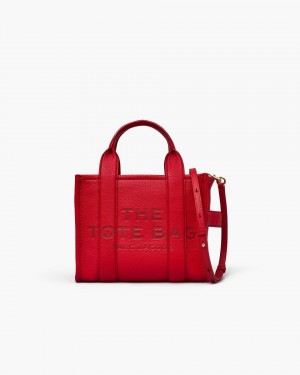 Red Marc Jacobs The Leather Small Tote Bag | 186549-RJB