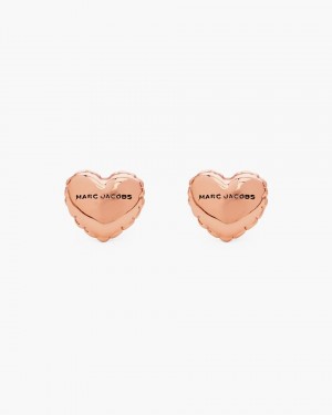 Rose Gold Marc Jacobs Balloon Heart Earrings | 498075-ODM