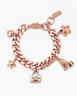 Rose Gold Marc Jacobs The Mini Icon Charm Bracelet | 837502-MFC