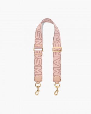 Rose Multicolor Marc Jacobs The Outline Logo Webbing Strap | 758360-XIF