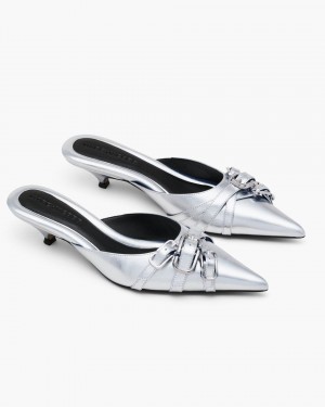 Silver Marc Jacobs The Emma Kitten Heel | 815063-XIC