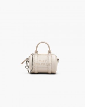 Silver Marc Jacobs The Leather Nano Duffle Crossbody | 516847-SOF