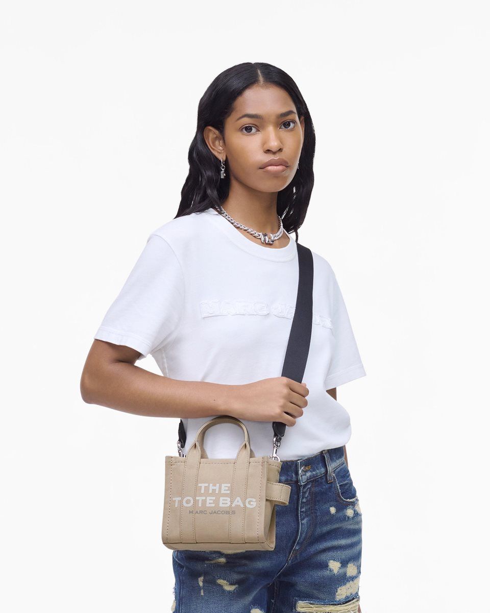 Beige Marc Jacobs The Canvas Crossbody Tote Bag | 528146-CJO