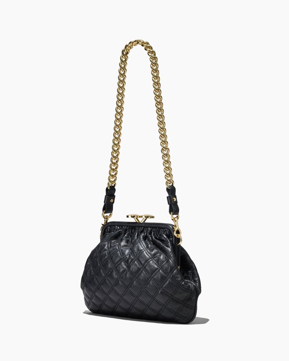 Black Marc Jacobs Re-Edition Quilted Leather Little Stam Bag | 298103-SXJ