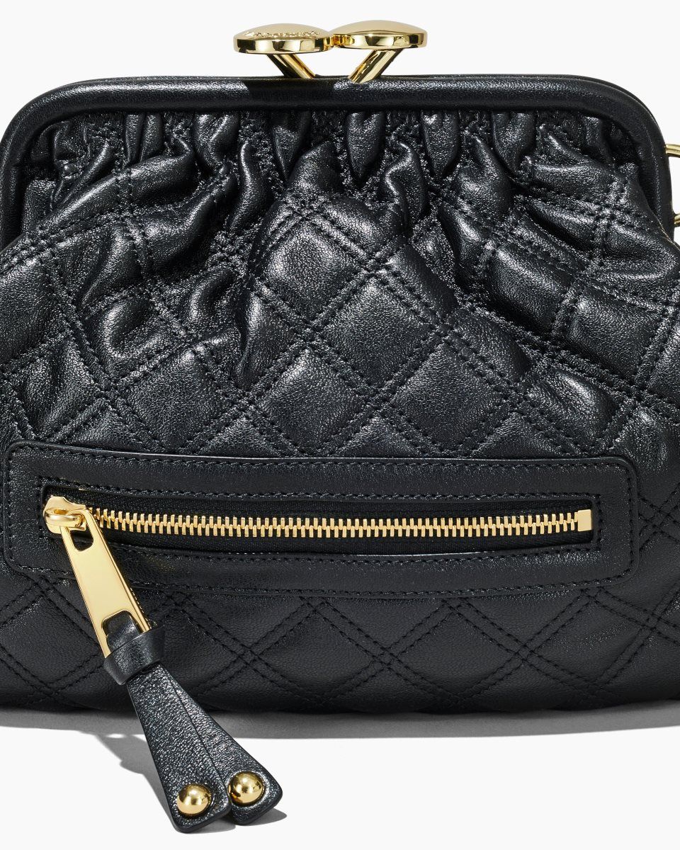 Black Marc Jacobs Re-Edition Quilted Leather Little Stam Bag | 298103-SXJ