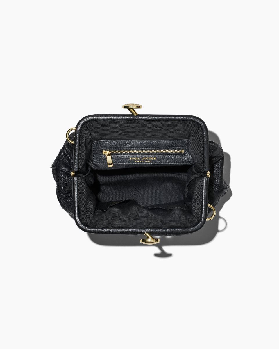 Black Marc Jacobs Re-Edition Quilted Leather Little Stam Bag | 298103-SXJ