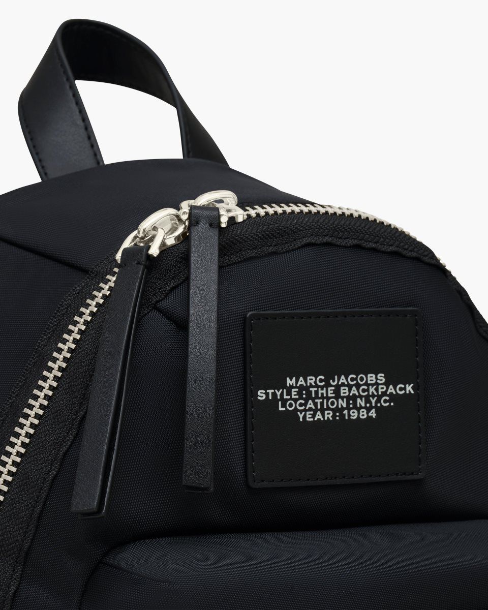 Black Marc Jacobs The Biker Nylon Medium Backpack | 213807-JVZ