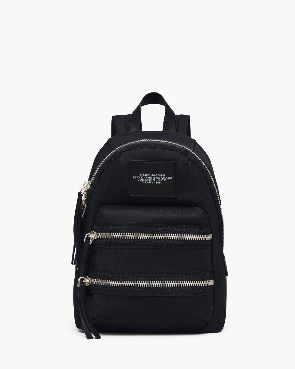 Black Marc Jacobs The Biker Nylon Medium Backpack | 213807-JVZ