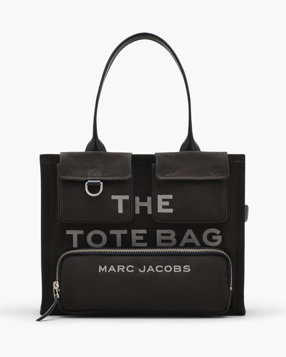 Black Marc Jacobs The Cargo Canvas Large Tote Bag | 261035-IHW