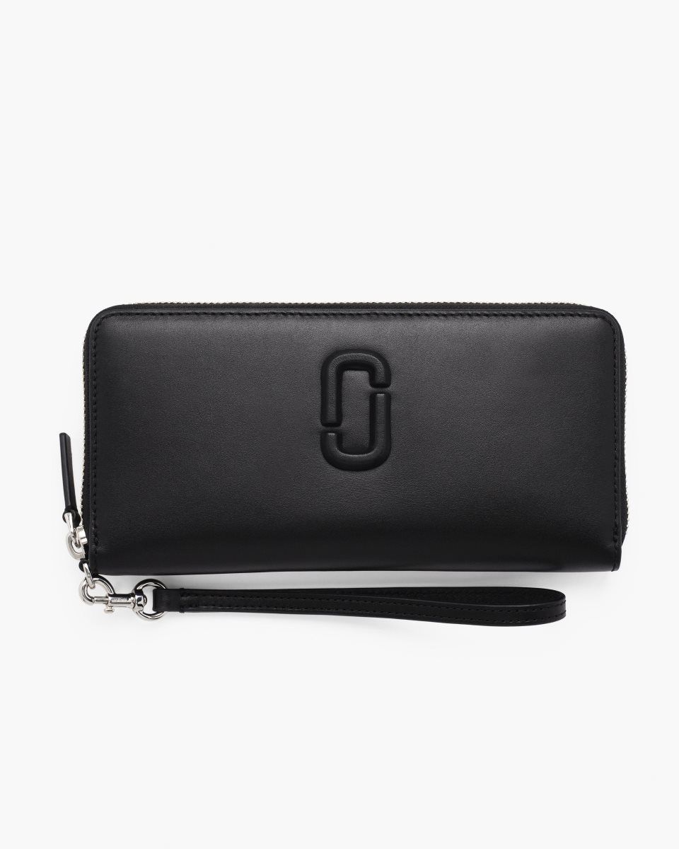 Black Marc Jacobs The Covered J Marc Continental Wallet | 092637-DTQ