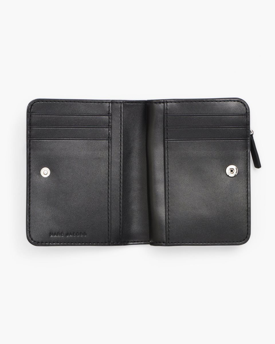 Black Marc Jacobs The Covered J Marc Mini Compact Wallet | 379405-YQR