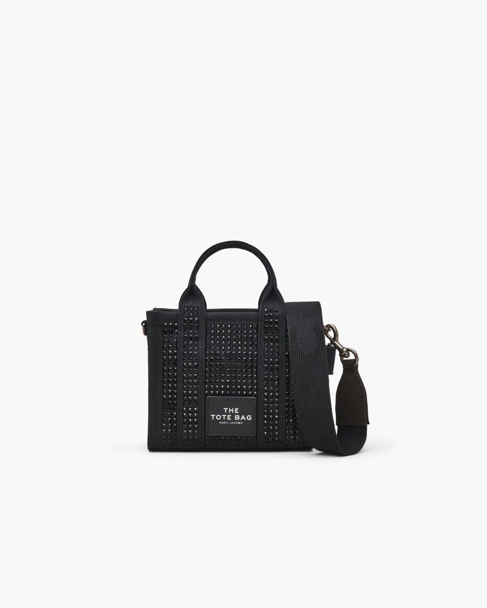 Black Marc Jacobs The Crystal Canvas Crossbody Tote Bag | 605841-EAX