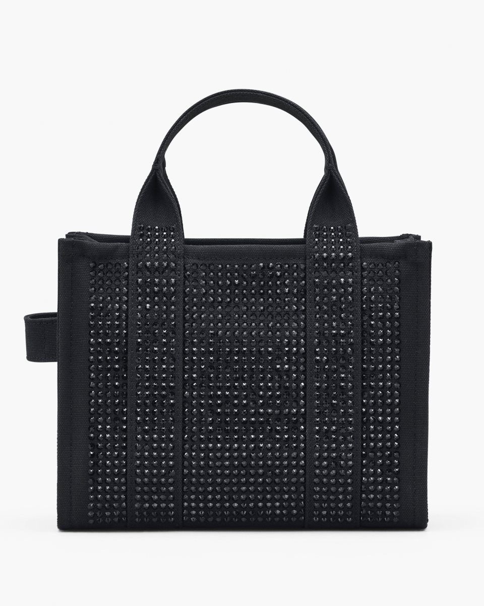 Black Marc Jacobs The Crystal Canvas Small Tote Bag | 258961-KJR