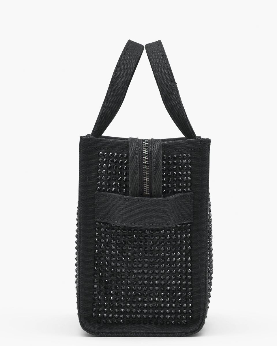 Black Marc Jacobs The Crystal Canvas Small Tote Bag | 258961-KJR