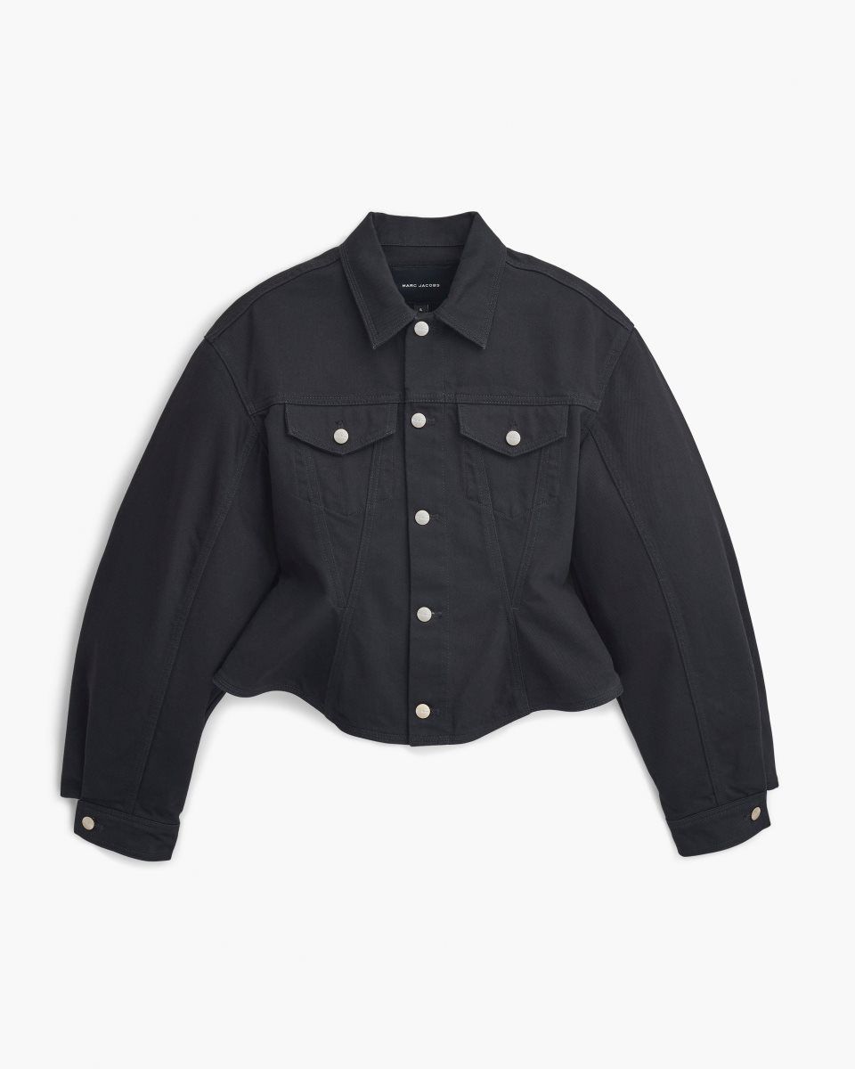 Black Marc Jacobs The Fluted Denim Jacket | 682547-PEI