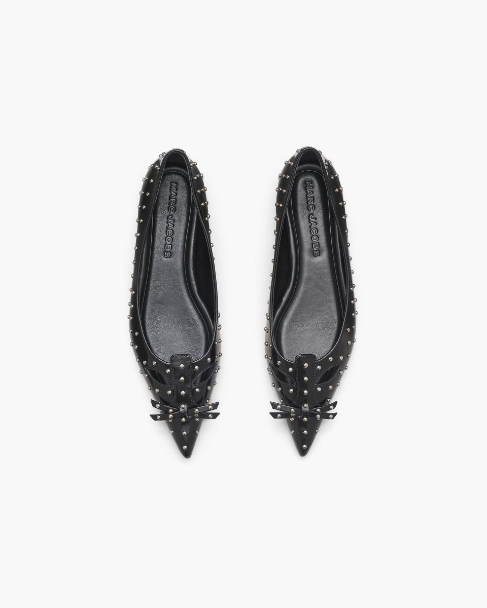 Black Marc Jacobs The Glam Studs Kat Ballerina | 974153-ONC