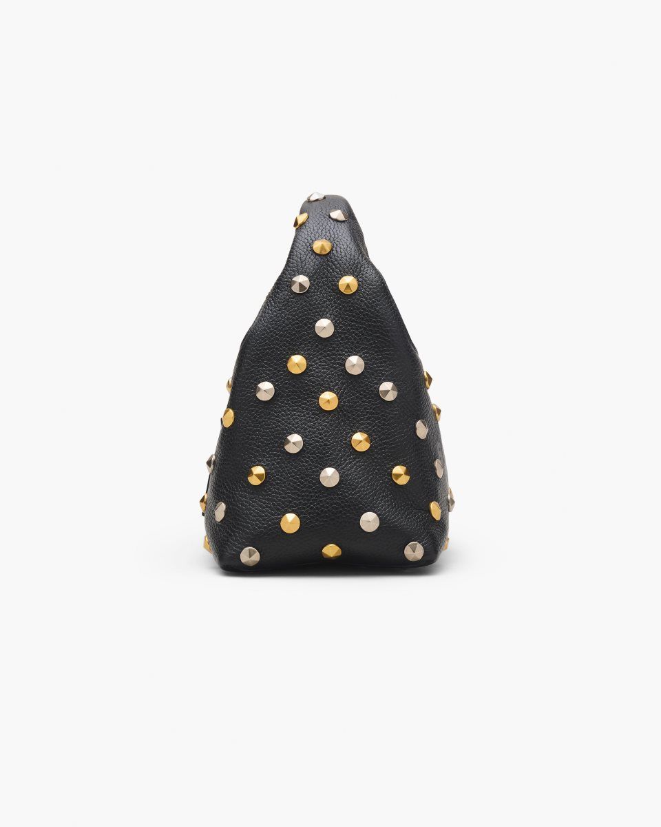 Black Marc Jacobs The Glam Studs Leather Mini Sack Bag | 593472-UMD