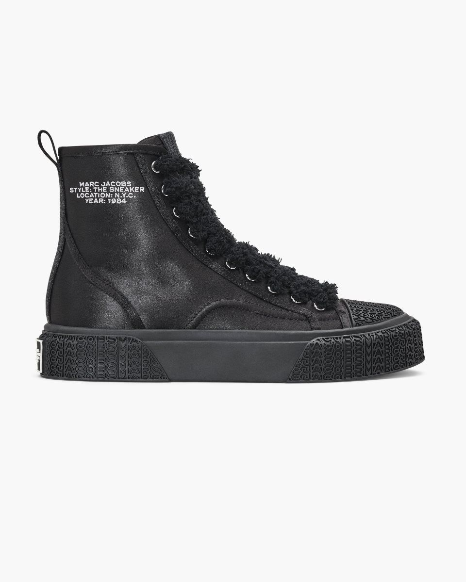 Black Marc Jacobs The High Top Satin Sneaker | 910245-SFB