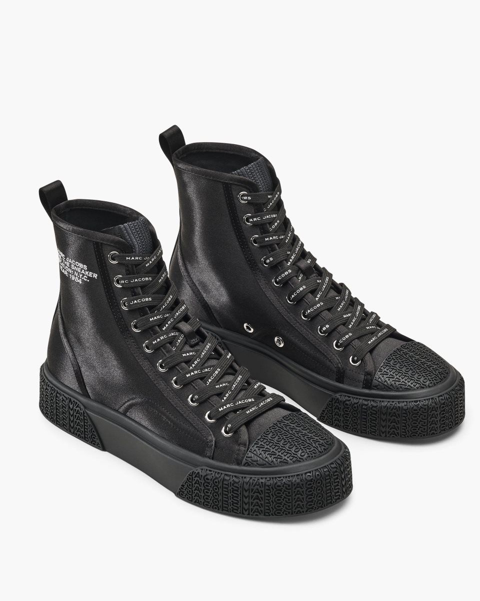 Black Marc Jacobs The High Top Satin Sneaker | 910245-SFB