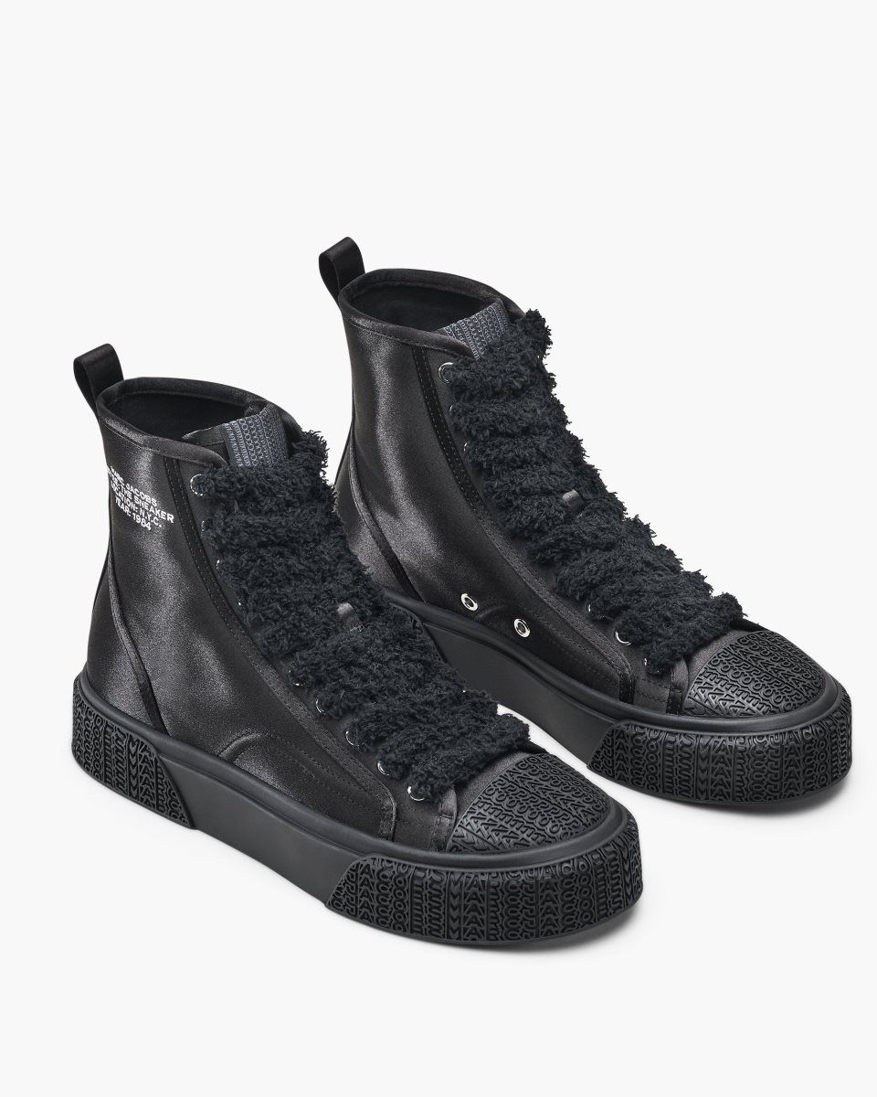 Black Marc Jacobs The High Top Satin Sneaker | 910245-SFB