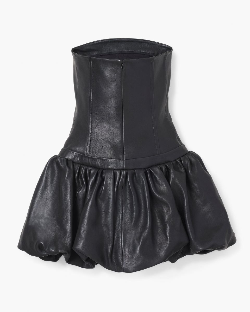 Black Marc Jacobs The Leather Bubble Dress | 175243-RGJ