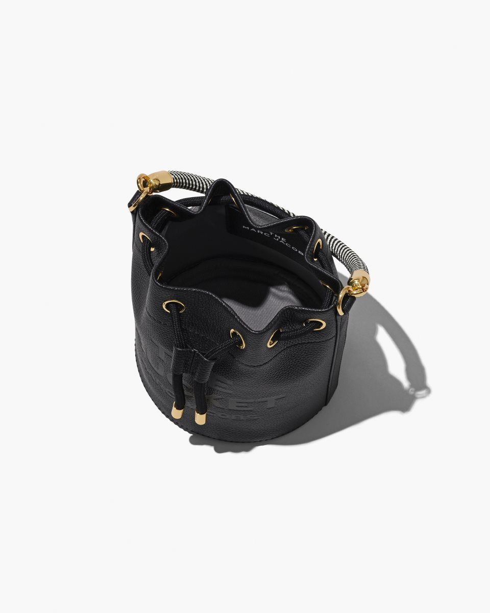 Black Marc Jacobs The Leather Bucket Bag | 850173-NXE