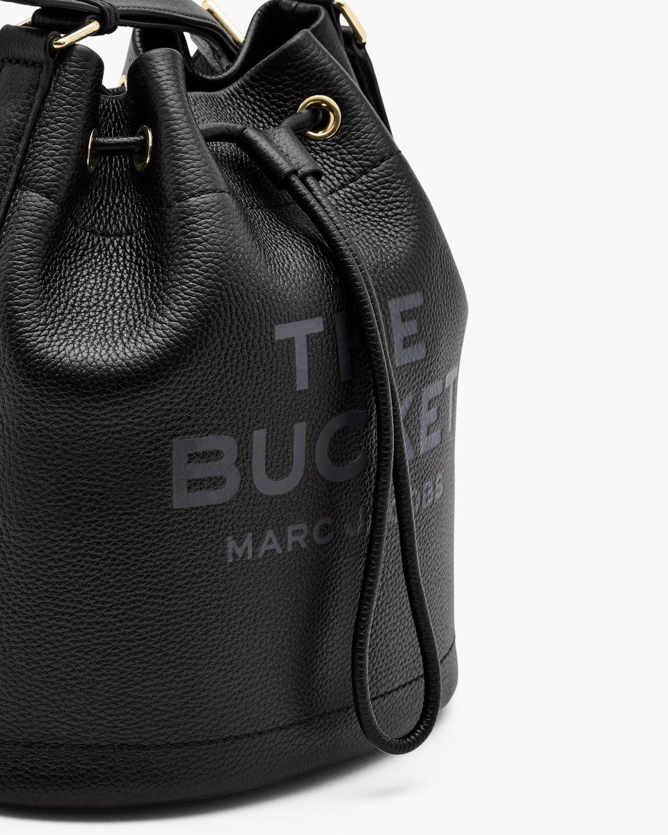 Black Marc Jacobs The Leather Large Bucket Bag | 324170-UJL