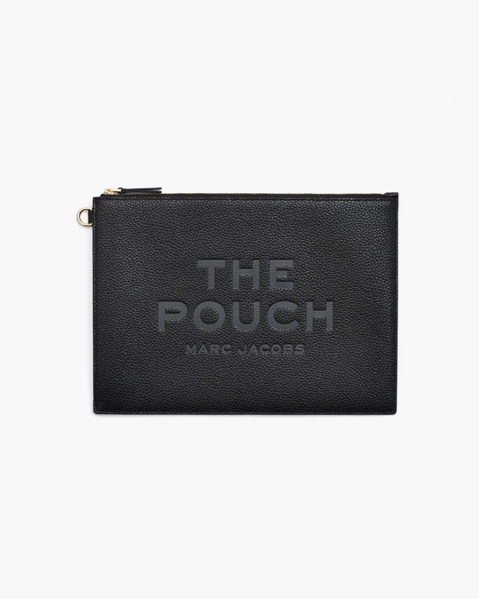 Black Marc Jacobs The Leather Large Pouch | 218745-LGZ