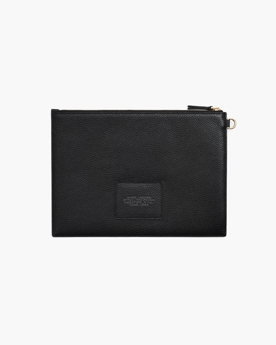 Black Marc Jacobs The Leather Large Pouch | 218745-LGZ