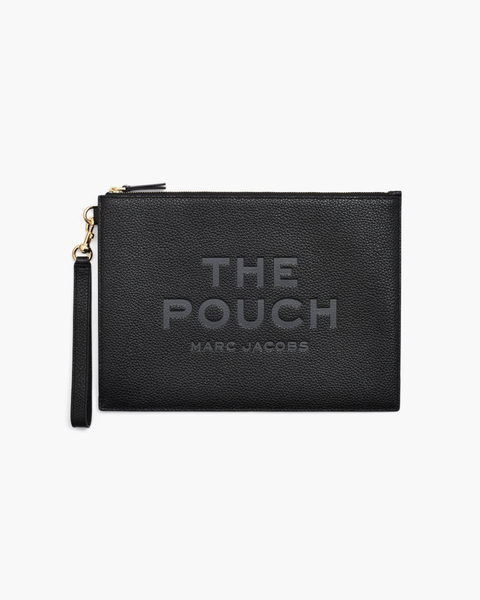 Black Marc Jacobs The Leather Large Pouch | 218745-LGZ