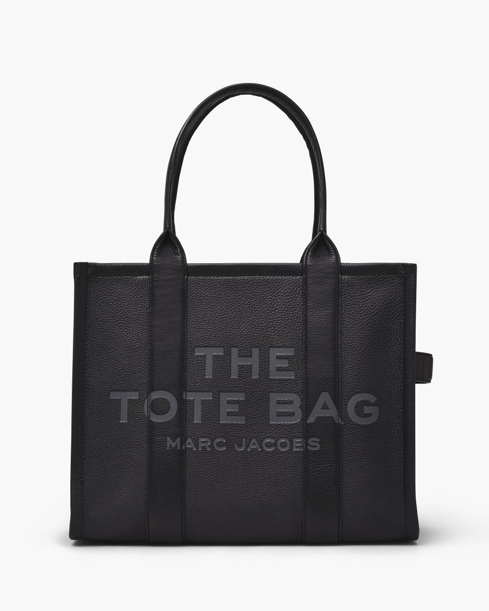 Black Marc Jacobs The Leather Large Tote Bag | 538297-LSW