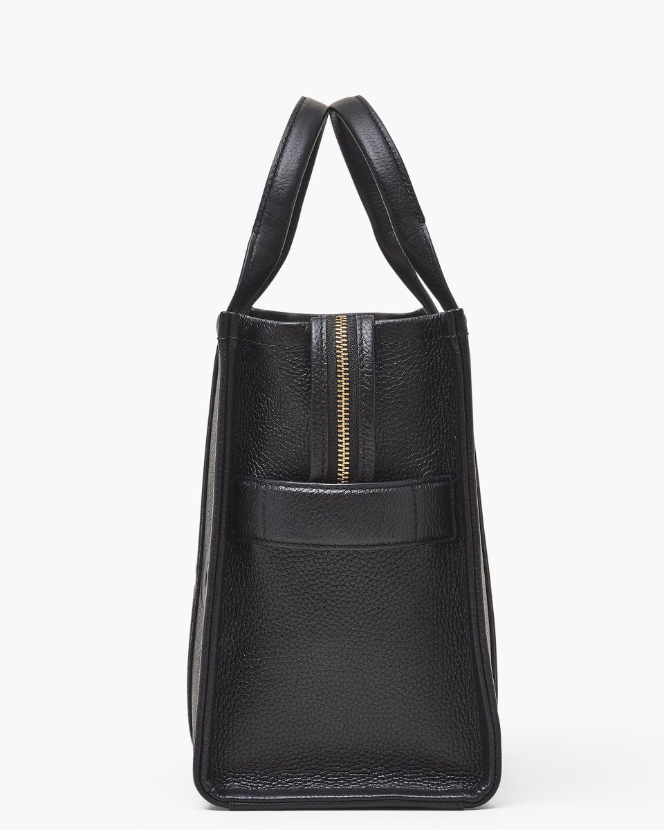 Black Marc Jacobs The Leather Medium Tote Bag | 679521-YLG