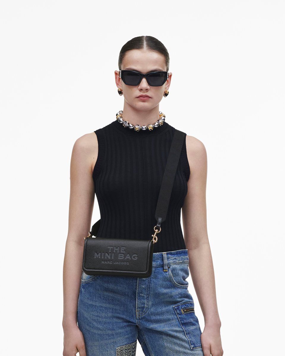 Black Marc Jacobs The Leather Mini Bag | 392146-ZIX