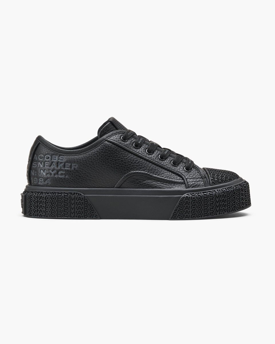 Black Marc Jacobs The Leather Sneaker | 197382-PCM