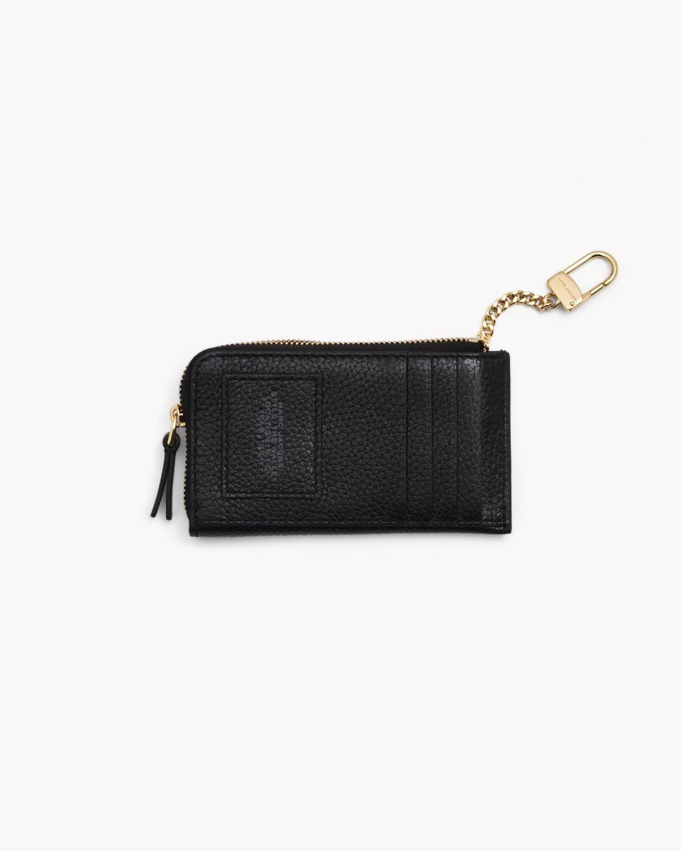 Black Marc Jacobs The Leather Top Zip Multi Wallet | 854092-CPW