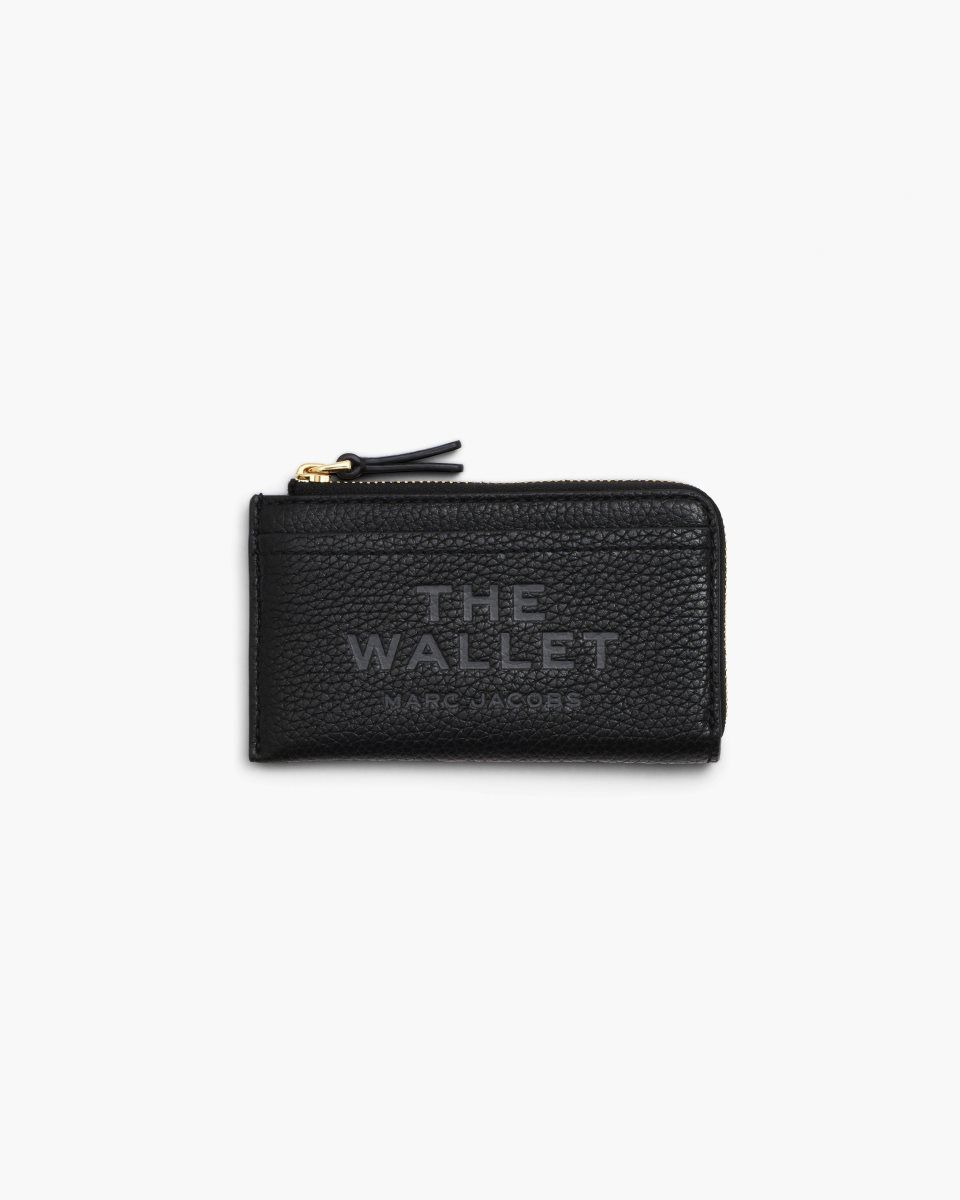 Black Marc Jacobs The Leather Top Zip Multi Wallet | 854092-CPW